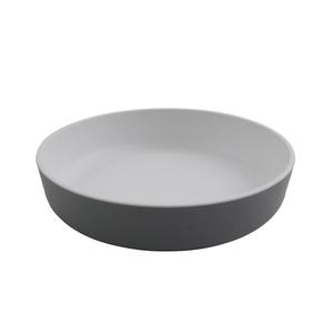 GET Roca Balance White/Gray Melamine 42oz Bowl - 1dz - RB-9-WM/GRM 