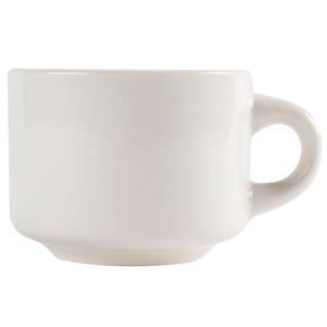 Yanco China Recovery American White Porcelain 7oz Stackable Cup- 3dz - RE-23 
