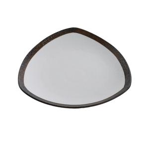 Yanco China Rockeye Glazed Porcelain 12in x 12in Triangular Plate - 1dz - RO-311 