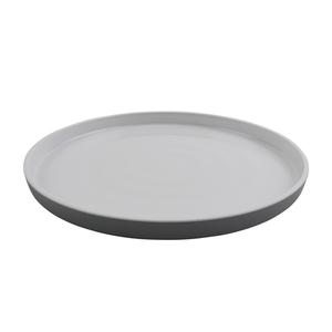 GET Roca Glazed White/Gray 11" dia. Dinner Plate - 1 Doz - RP-11-WS/GRM