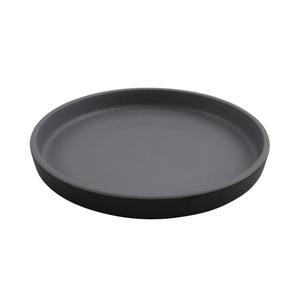 GET Roca Gray/Black Melamine 7in dia. Dinner Plate - 2dz - RP-7-GRM/BKM 