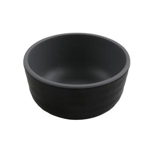 GET Roca Gray/Black Melamine 3oz Sauce Dish - 6dz - RR-3-GRM/BKM 