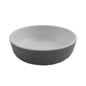 GET Roca Balance White/Gray Melamine 4oz Monkey Dish - 4dz - RR-5-WM/GRM 