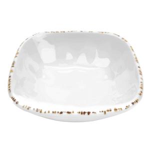 GET Urban Mill Cream Melamine 14oz 6in Irregular Square Bowl - SB-14-UM 
