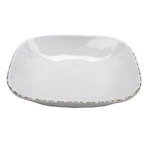 GET Urban Mill Cream Melamine 1.5 qt. Square Irregular Bowl - SB-48-UM