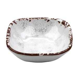 GET French Mill Melamine 5oz 4.25in Square Monkey Dish - 4dz - SB-5-FM 