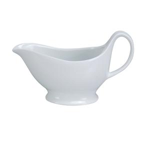 Yanco China Accessories White Porcelain 5.5 oz. Sauce Boat w/ Handle - SB-5