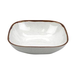 GET Rustic Mill Cream Melamine 2.5qt Square Bowl - 6 Each - SB-80-RM 
