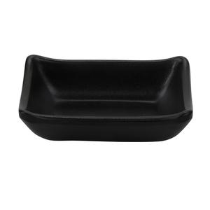 GET Nara Black Melamine 2 oz. Rectangular Sauce Dish - 2 Doz - SD-3828-BK