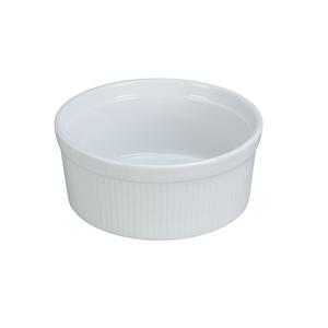 Yanco China Accessories White Porcelain 32oz Fluted Soufflé Bowl-1dz - SF-132 