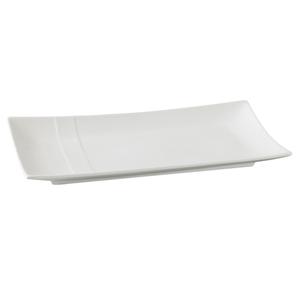 Yanco China Shanghai Bone White Porcelain 11.25" x 5.5" Plate - 2 Doz - SH-211