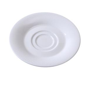 Yanco China Siena White Porcelain 6in dia. Saucer - 3dz - SI-002 