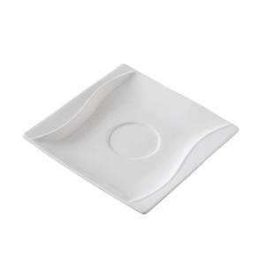 Yanco China Sea Wave Bone White Porcelain 5.5in x 5.5in Saucer - 3dz - SW-002 