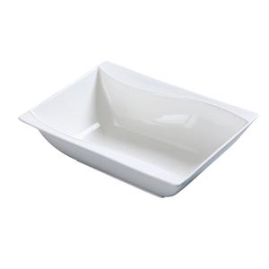 Yanco China Sea Wave Bone White Porcelain 15oz Rectangular Bowl- 2dz - SW-407 