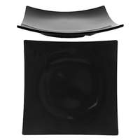 Thunder Group 12-3/8in x 12-3/8in Classic Melamine Square Plate-BLK-1dz - 24012BK 