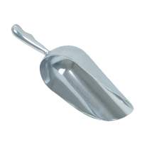 Thunder Group 38oz Tapered Bowl Aluminum Scoop with Contoured Handle - ALTWSC038 