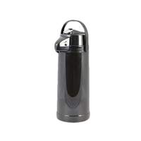 Thunder Group 2.5 Liter Plastic, Glass Lined Black Lever Top Airpot - APLG025