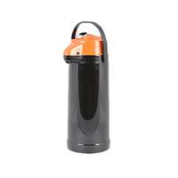Thunder Group 2.5 Liter Glass Lined Airpot w/ Orange (Decaf) Lever Top - APLG025D
