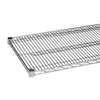 Thunder Group 14in x 24in Chrome Plated Wire Shelf with Sleeve Clips - CMSV1424 