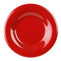 Thunder Group 9-1/4in Diameter Pure Red Wide Rim Melamine Plate - 1dz - CR009PR 