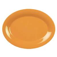 Thunder Group 13-1/2in x 10-1/2in Oval Yellow Melamine Platter - 1dz - CR213YW 