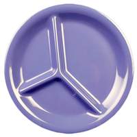 Thunder Group 10-1/4in Purple 3 Compartment Melamine Plate - 1dz - CR710BU 