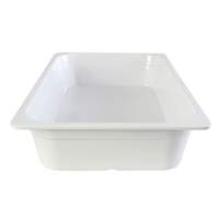 Thunder Group Full Size White Melamine Stackable Food Pan - 4in Depth - GN1004W 