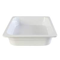 Thunder Group 1/2 Size White Melamine Stackable Food Pan - 2-1/2 Deep - GN1122W 