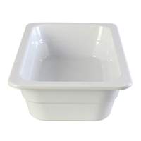 Thunder Group 1/4 Size White Melamine Stackable Food Pan - 2-1/2" Deep - GN1142W