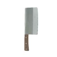 Thunder Group 7in Blade Stainless Steel Cleaver with Riveted Wood Handles - JAS010055B 
