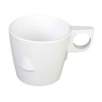 Thunder Group 7oz White Stackable Melamine Cup - 1dz - ML9011W 