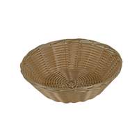 Thunder Group 8inx8inx2-1/4in Natural Tan Plastic Woven Stackable Basket - PLBB825 