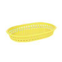 Thunder Group 8in Diameter Yellow Polypropylene Fast Food Basket - 1dz - PLBK1034Y 