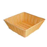 Thunder Group 13in x 13in x 4-1/2in Natural Tan Polypropylene Square Basket - PLBN1313T 