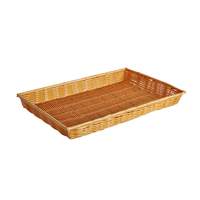 Thunder Group 18in x 13in x 2in Natural Tan Polyproylene Rectangular Basket - PLBN1813T 