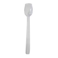 Thunder Group 3/4oz Clear Polycarbonate Solid Buffet Spoon - 1dz - PLBS010CL 
