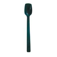 Thunder Group 3/4 oz Green Polycarbonate Solid Buffet Spoon - 1 Doz - PLBS010GR