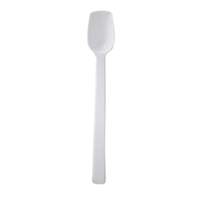Thunder Group 3/4oz White Polycarbonate Solid Buffet Spoon - 1dz - PLBS010WH 