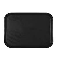Thunder Group 10-1/2in x 13-5/8in Black Polypropylene Fast Food Tray - PLFFT1014BK 