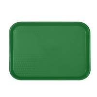 Thunder Group 14in x 17-3/4in Green Polypropylene Fast Food Tray - PLFFT1418GR 