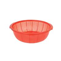 Thunder Group 18-1/2in Diameter Red Plastic Stackable Fish Basket - PLFP001 
