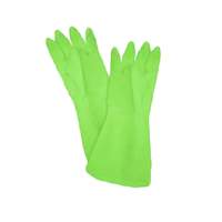 Thunder Group Pair of Green Flock Lined Textured Latex Gloves - Small - PLGL004GR
