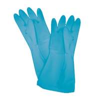 Thunder Group Pair of Blue Flock Lined Textured Latex Gloves - Small - PLGL004BU