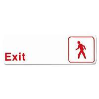 Thunder Group 9in X 3in "Exit" Informational Symbol Sign - PLIS9307RD 