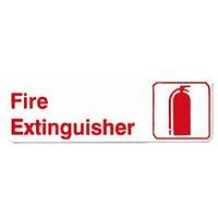 Thunder Group 9in X 3in "Fire Extinguisher" Informational Symbol Sign - PLIS9316RD 