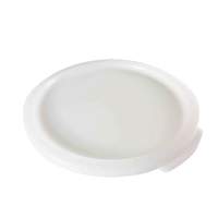 Thunder Group 2 & 4 Qt White Polypropylene Round Food Container Cover - PLRFC0204PP