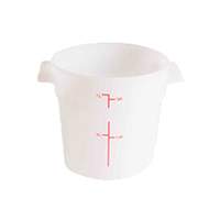 Thunder Group 1qt White Polypropylene Round Food Storage Container - PLRFT301PP 