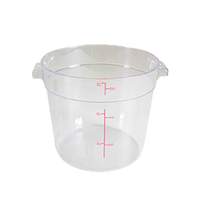 Thunder Group 6 Qt Clear Polycarbonate Round Food Storage Container - PLRFT306PC