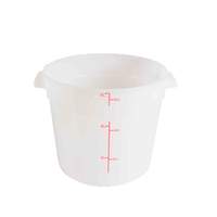Thunder Group 6qt White Polypropylene Round Food Storage Container - PLRFT306PP 