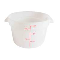 Thunder Group 12qt Round Food Storage Container - White - PLRFT312PP 